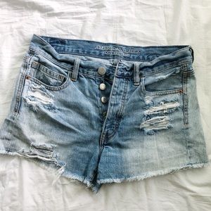 AEO Ripped Denim Shorts